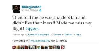 Michael Crabtree Says He Missed A Flight Because He Got Pulled Over By A Cop Who's A Raiders Fan